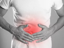 Person having abdominal pain from Gastrointestinal Hemorrhage