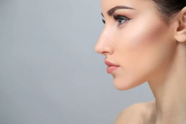 Image of a person after having Non surgical rhinoplasty
