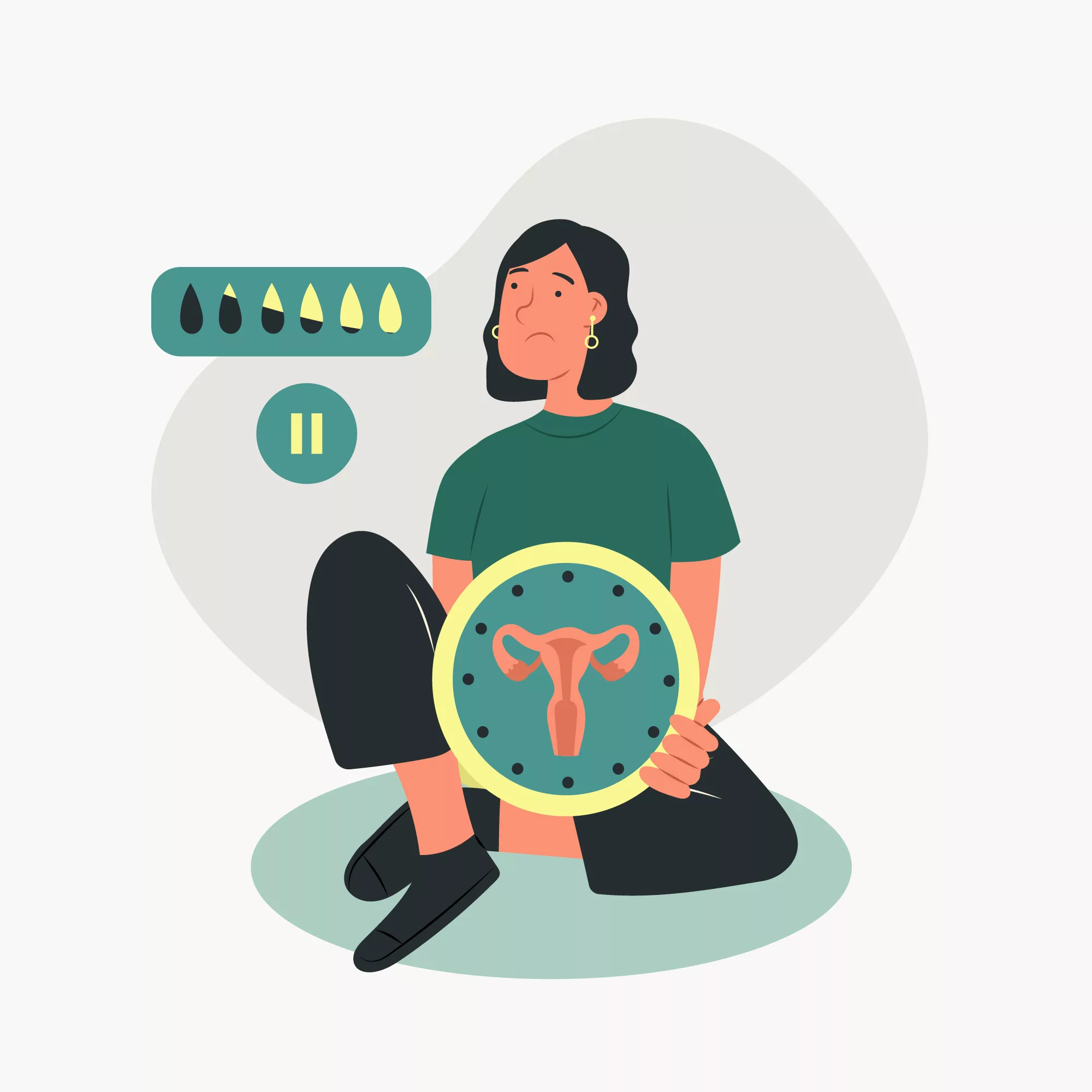 Vector image of women monthly mensutrural cycles