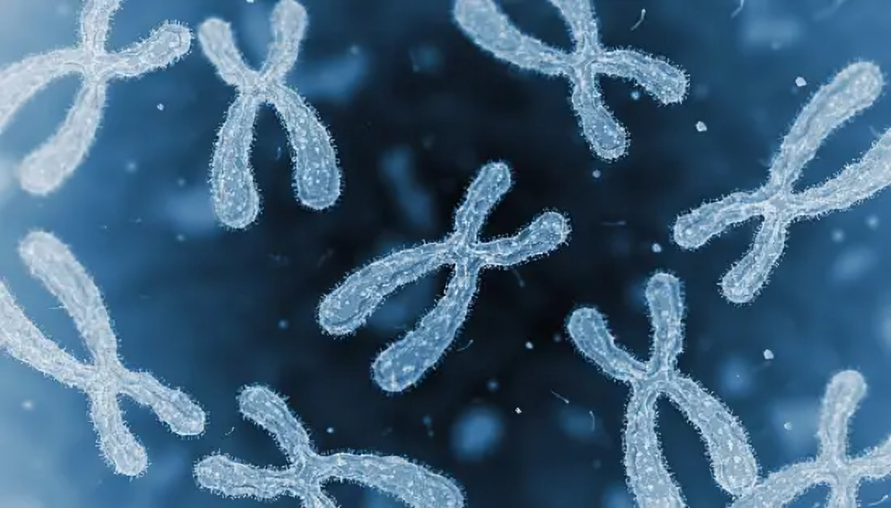 Microscopic slide of chromosomes