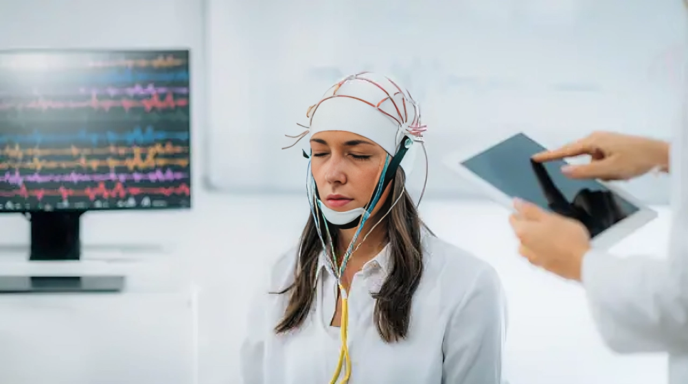 EEG examination of a patient