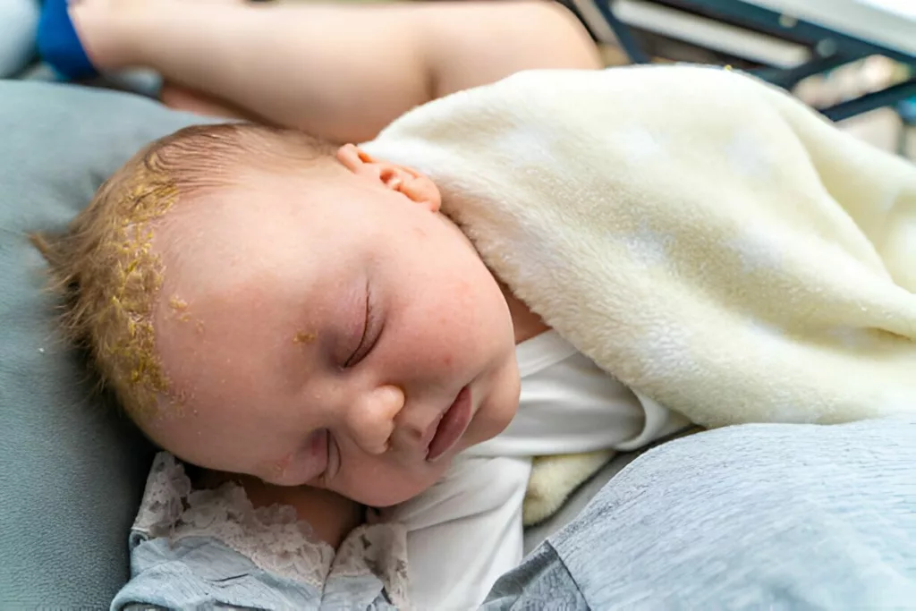 Image showing baby with cradle cap condition